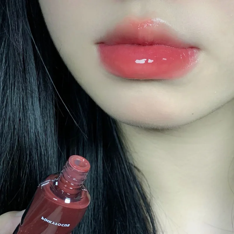 Black Mirror Water Lip Glaze High Gloss Moisturizing Sexy Red Lip Tint Lipstick Makeup Longlasting Color Non-stick Cup Lip Gloss images - 6