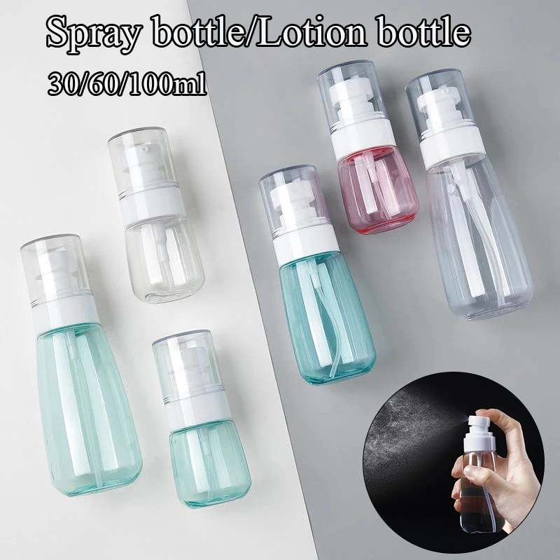 

1PCS 30/60/100ml Portable Spray Bottle Empty Pump Clear Bottle Portable Plastic Shampoo Dispenser Bottles For Travel Camp