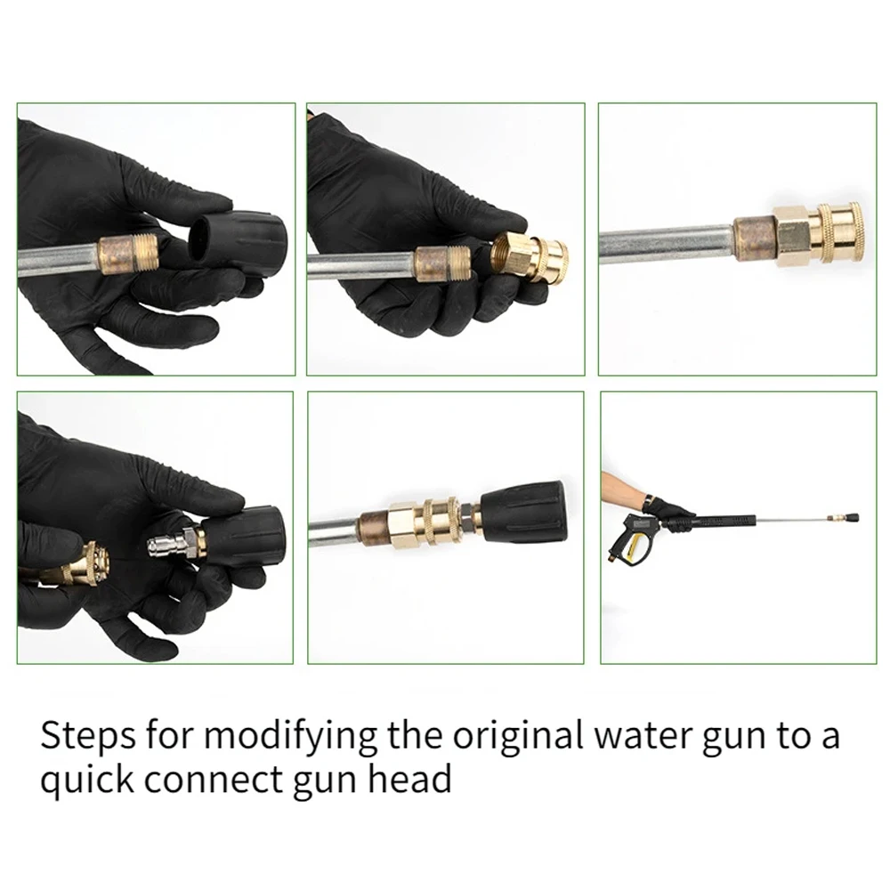 Адаптер для омывателя высокого давления быстроразъемный штуцер M18x1.5 до 1/4
