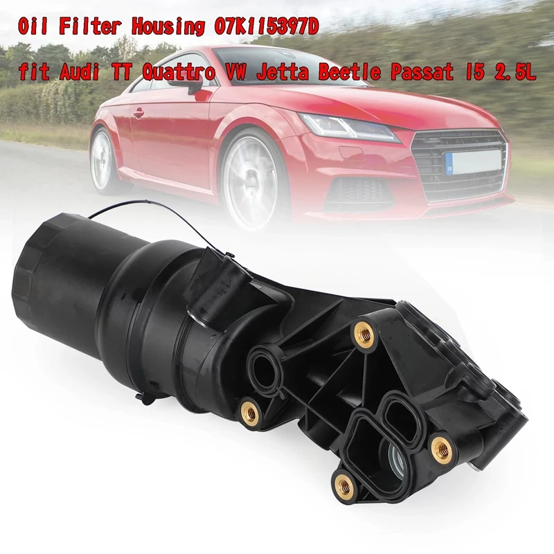 

Oil Filter Base Housing Oil Filter Base Housing Replace 07K115397D For VW Golf & Jetta-Sportwagen 2.5 2010-14 MK6