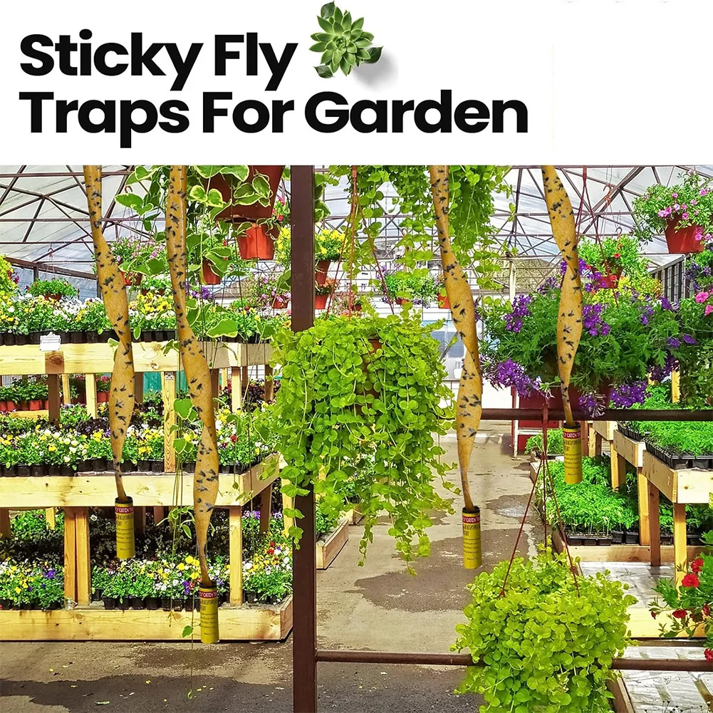 24 шт. липкая ловушка для мух в помещении и на открытом воздухе подвесная лента