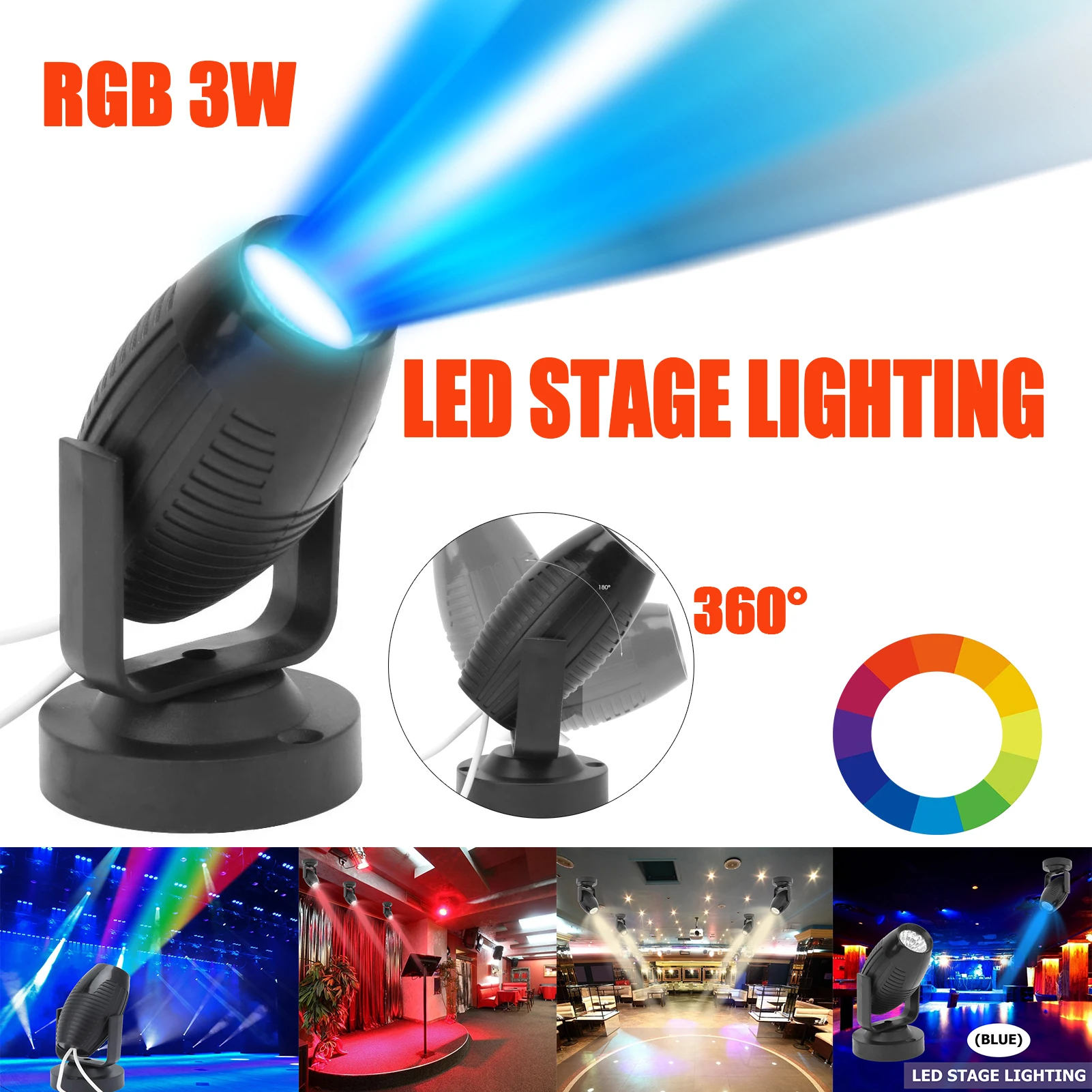 

LED Stage Lights RGB Sound Activated Rotating Disco DJ Party Magic Ball Strobe Mini Laser Projector Lamp KTV Atmosphere Light