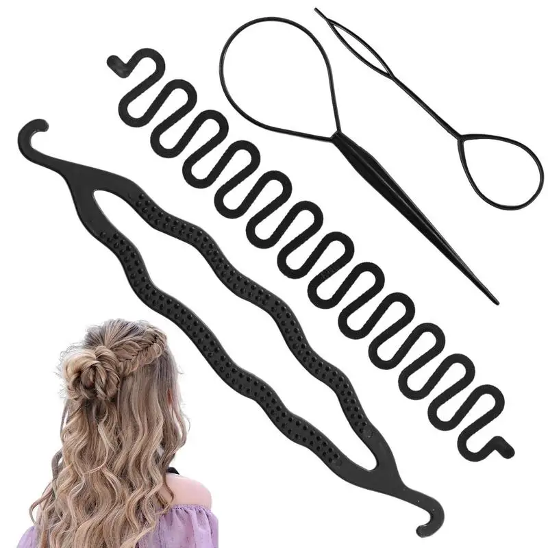 

Hair Tail Tools 4pcs/set Hair Styling Set Portable Hair Styling Accessories For Women Girls Friends Classmates For Different