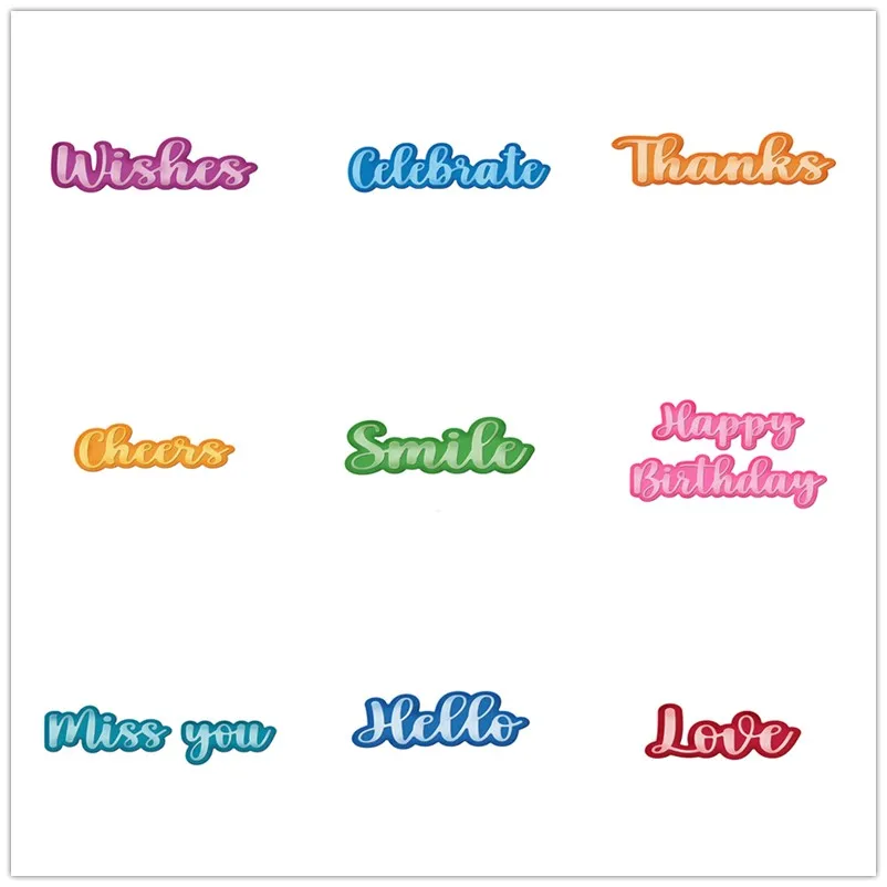 

Celebrate Words Dies Metal Cutting Dies for DIY Scrapbooking Photo Album Paper Cards Decorative Craft Card Stamps And Die 2022