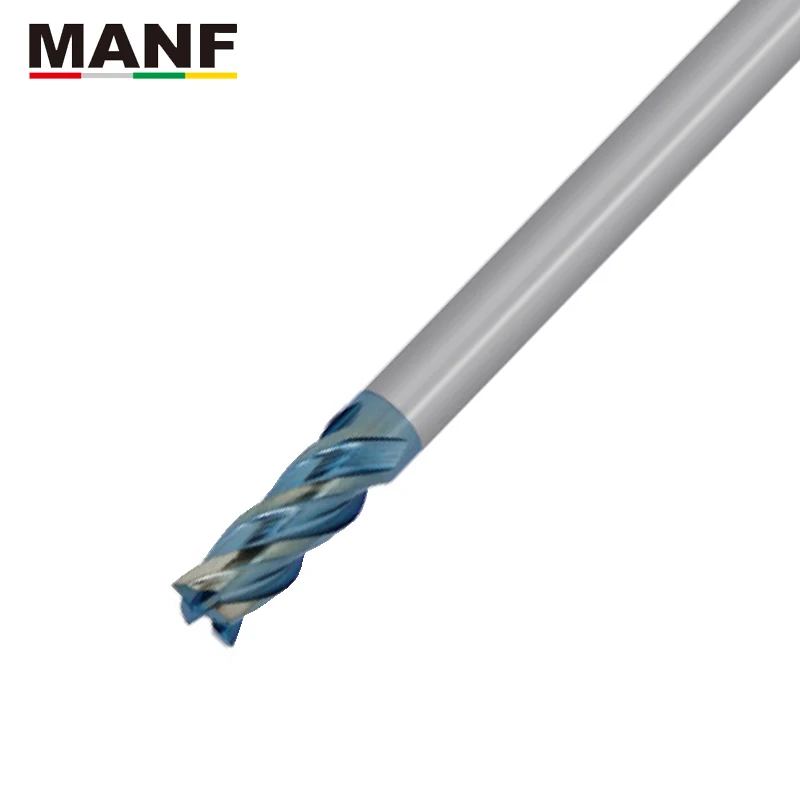 

MANF 4 Flute 4mm 5mm 6mm 8mm 10mm End Mill For Copper Electrode Coated Flat Bottom Milling Cutter Tungsten Cobalt Alloy End Mill