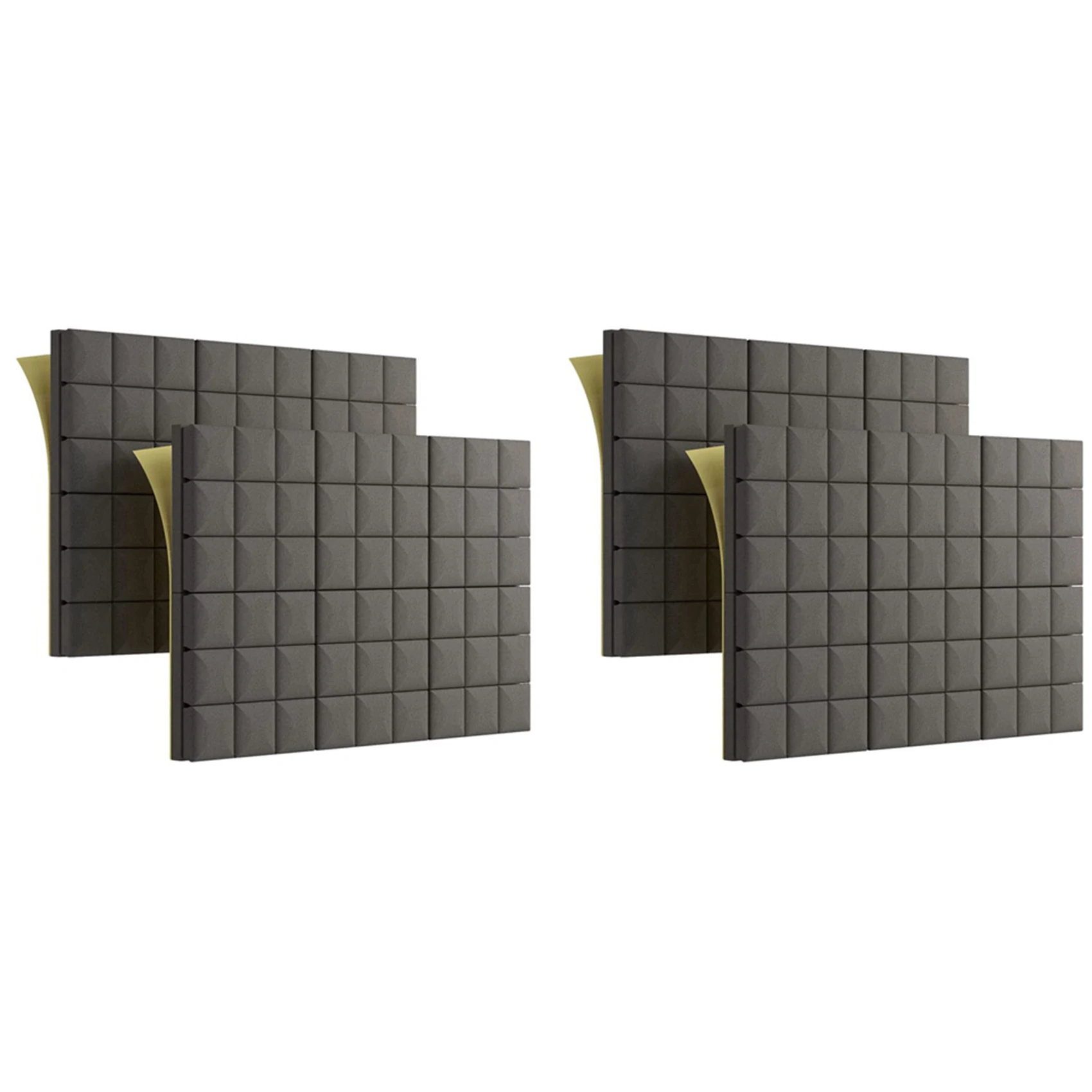 

24Pcs Adhesive Acoustic Foam Panels Sound Proof Foam Panels 2 X12 X12Inch Sound Insulation Foam,9 Block Mushroom Design