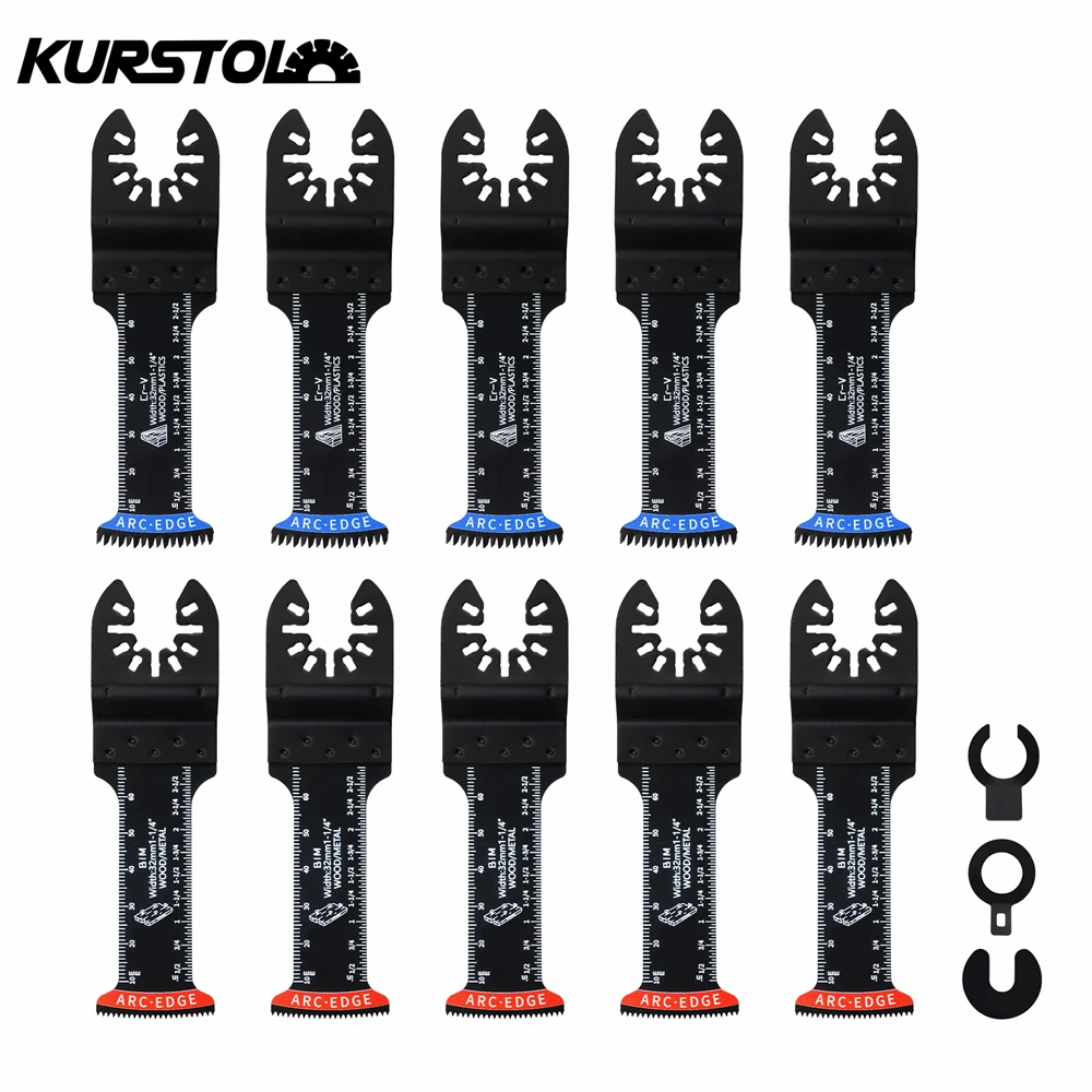 

KURSTOL, набор осциллирующих пильных полотен, 10 шт.