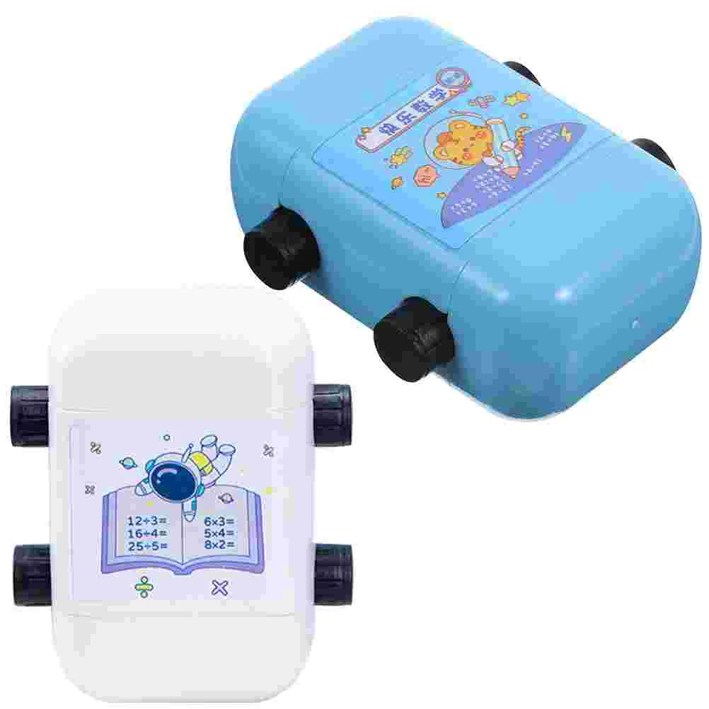 

2 Pcs Number Multiplication Division Stamps Student Kids Math Roller Plastic Learning