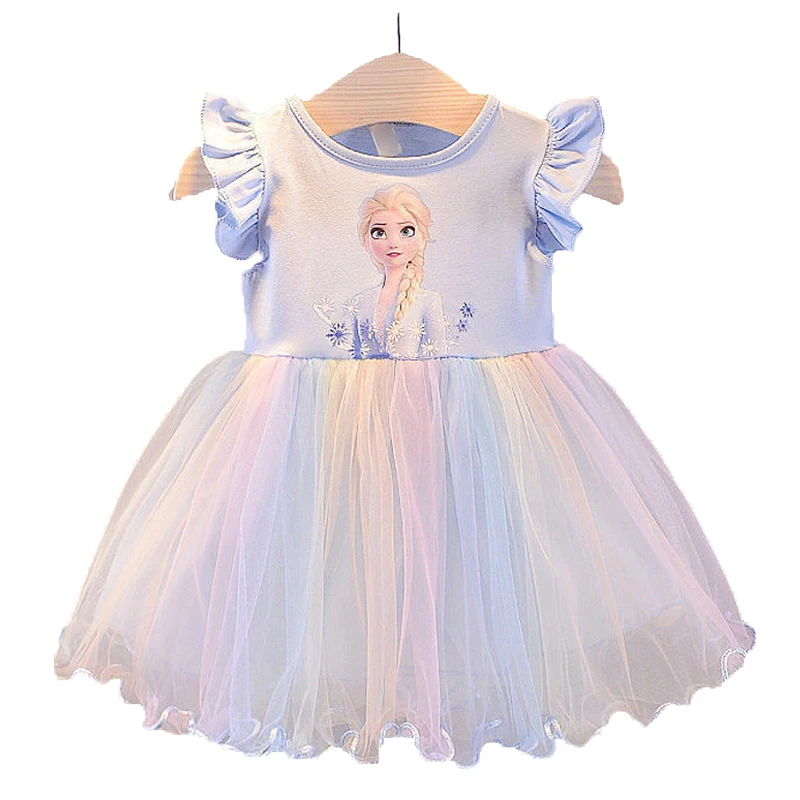 

Disney Girls Frozen Elsa Princess Dresses For Kids Cartoon Snow Queen Dress Summer Wedding Party Formal Ball Gown Tulle Vestidos
