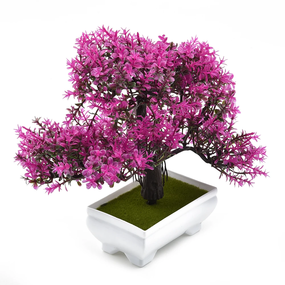 

Artificial Plants Bonsai Small Tree Pot Plants Fake Flowers Potted Ornaments Home Room Table Decoration Garden Arrangement