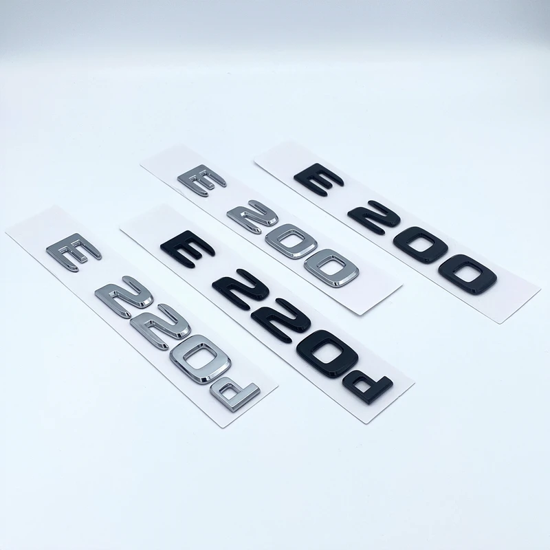 

Черные Серебристые буквы E200, E260, E300, E400, E220d, E350e, E300de, фотография 4Matic, наклейка на багажник автомобиля Mercedes Benz W213