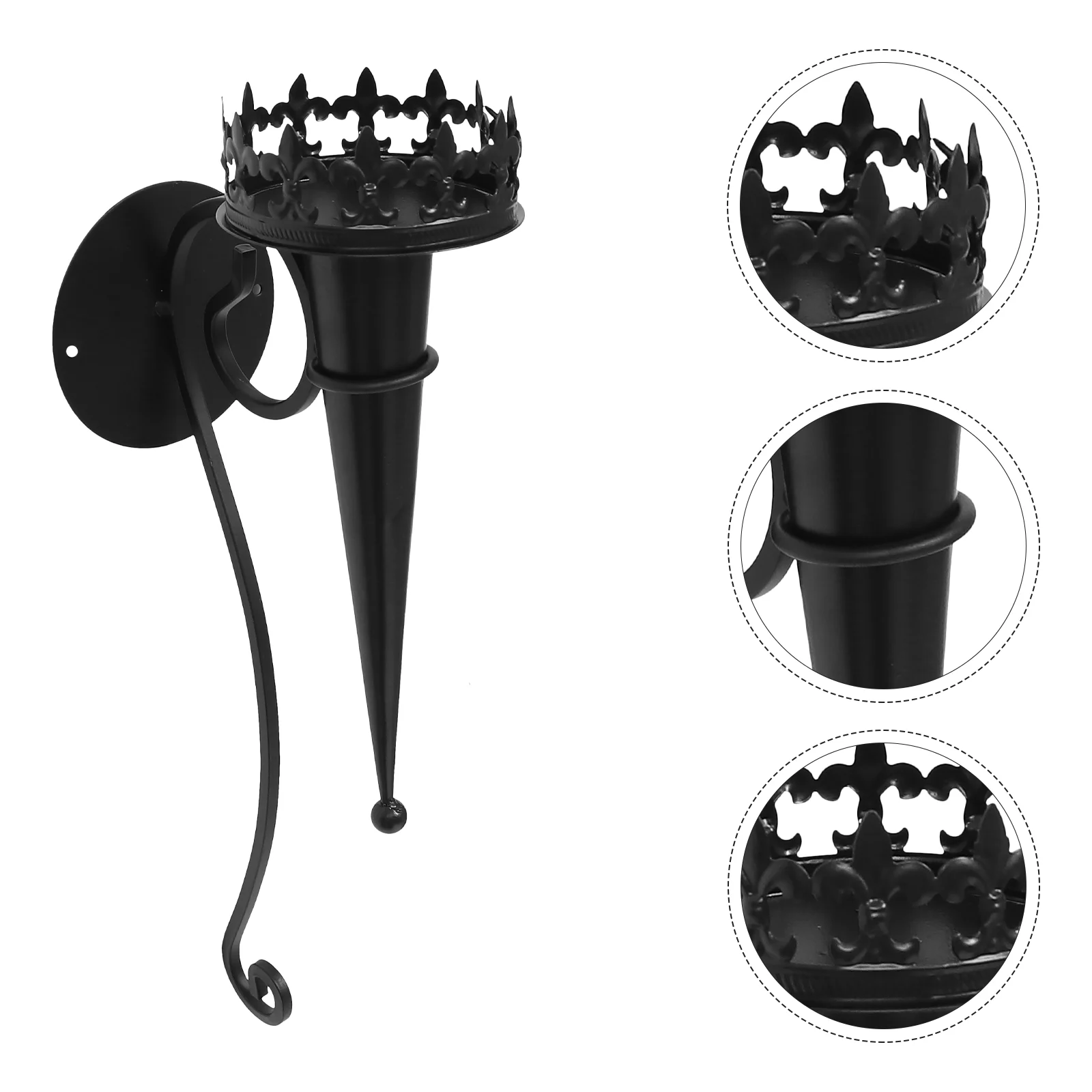 

Wall Holder Holders Iron Mounted Candlesticks Sconce Candlestick Torch Wrought Stand Sconces Decor Votive Hanging Retro Metal