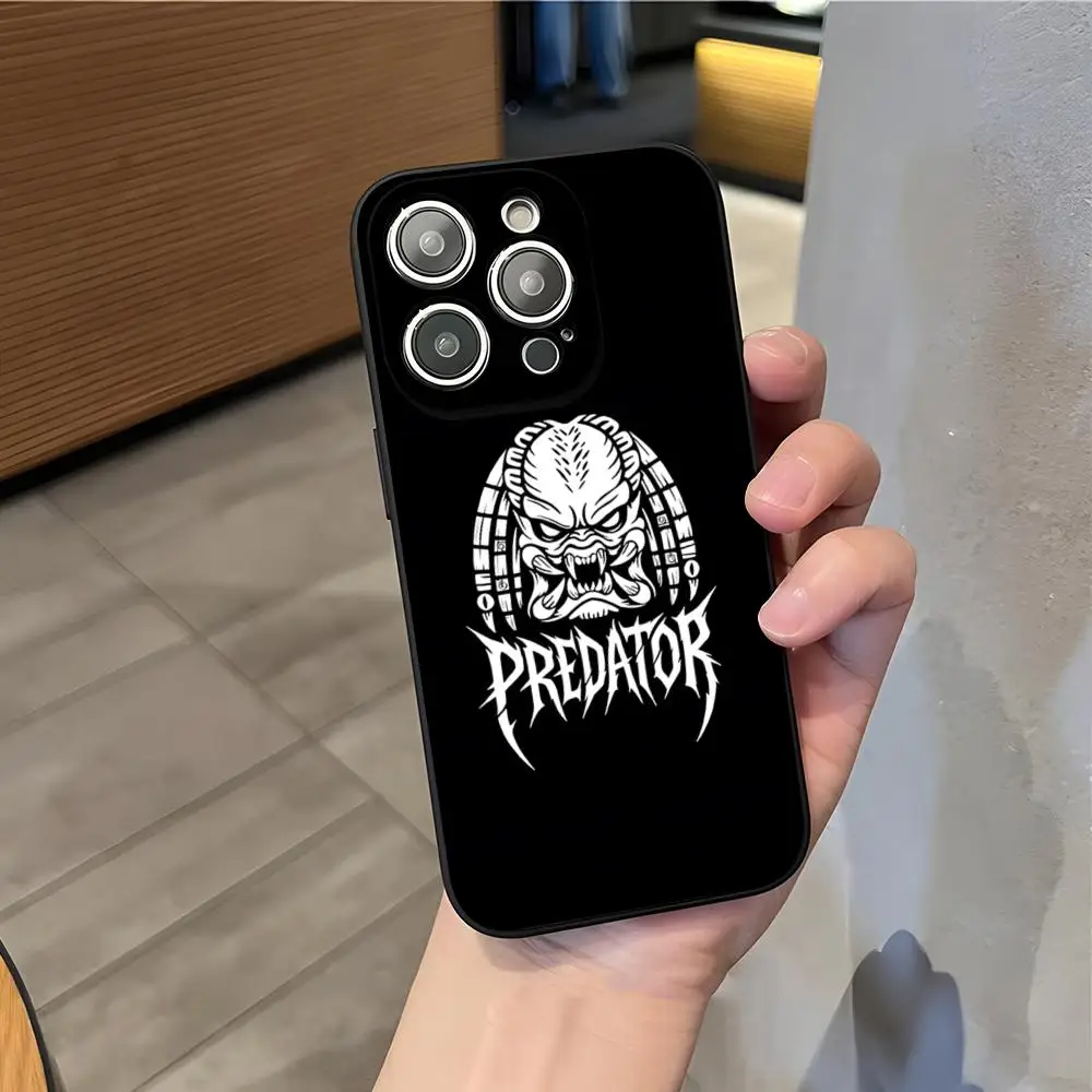 Фото Чехол для телефона «Предатор» для iPhone 17 Air 16 E Pro Max 15 14 13 Mini 12 Pro 11 XS Max 7 8 Plus, черный, мягкий. №3