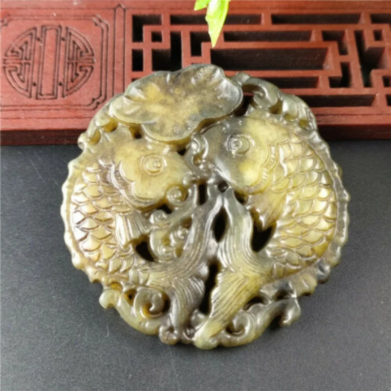 

Антикварные Подвески xiuyu из нефрита, листьев лотоса, серия бижутерии