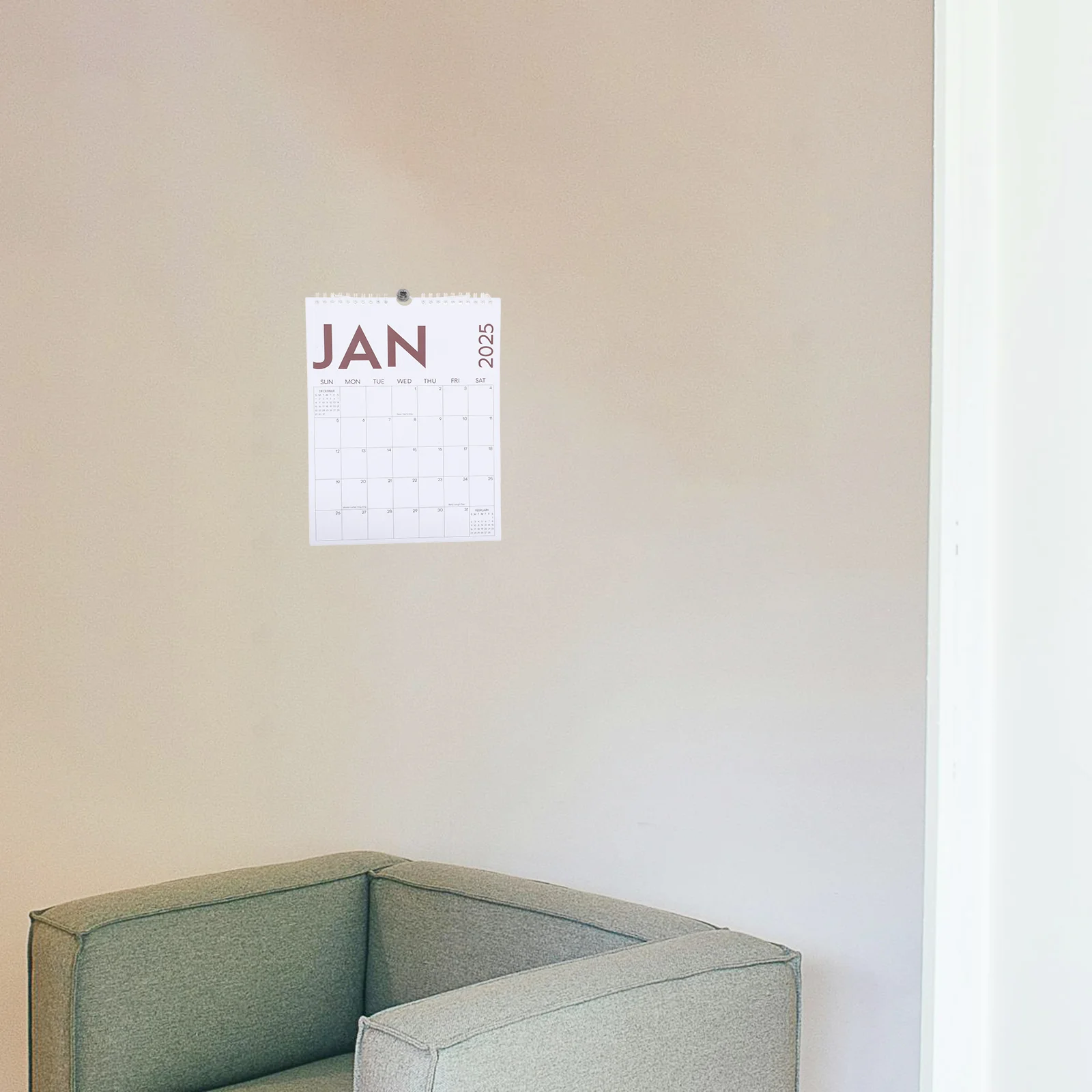 Настенный календарь на 2025 год офисный бумажный ежемесячный планировщик