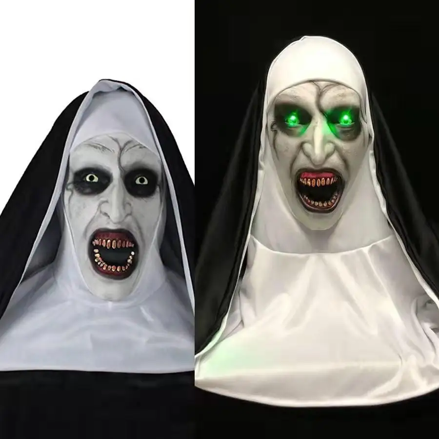 

Halloween Mask Latex Mask Scary nun mask Horror Decoration Scary Ghost Face Headgear Headpiece Carnival Party Costume Props