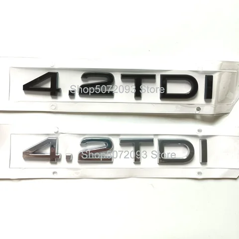 Автомобильные 3D знаки ABS 4.2TDI 4,2 TDI багажник буквы Логотип эмблема наклейки для Audi A1 A3 A4 A5 A6 A7 A8 Q2 Q3 Q5 Q7