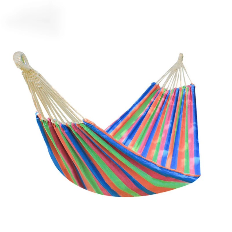 

Повседневный гамак для улицы, Одноместный утолщенный холщовый гамак, поворотная веревка, уличные принадлежности для кемпинга, подставка дл...