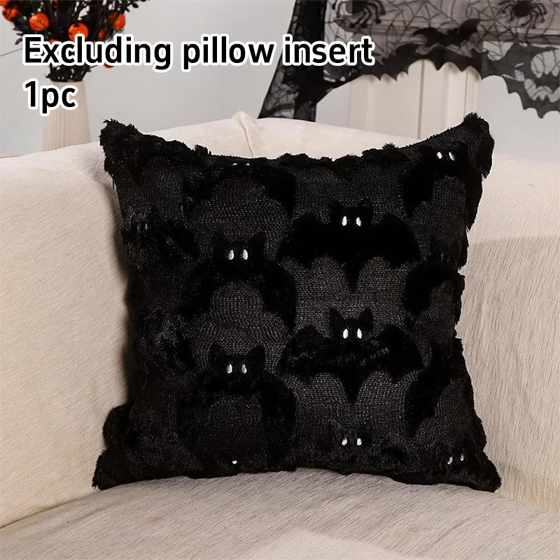 Черный белый призрак летучая мышь чехол для подушки полиэстер/хлопок