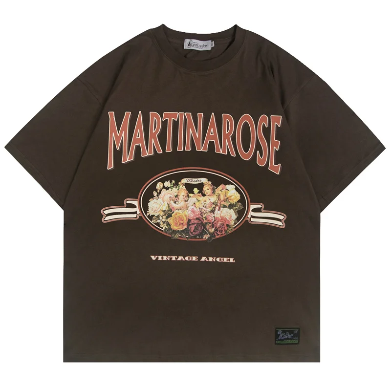 

2022 хип-хоп Уличная футболка оверсайз с буквенным принтом Графические футболки мужские винтажные Harajuku летние хлопковые топы с коротким рука...