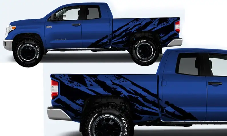 

Toyota Tundra 2014-2020 наклейка с двойной кабиной | Заводские ремесла «Shred», графический комплект | Наклейки для Toyota | Виниловая наклейка |