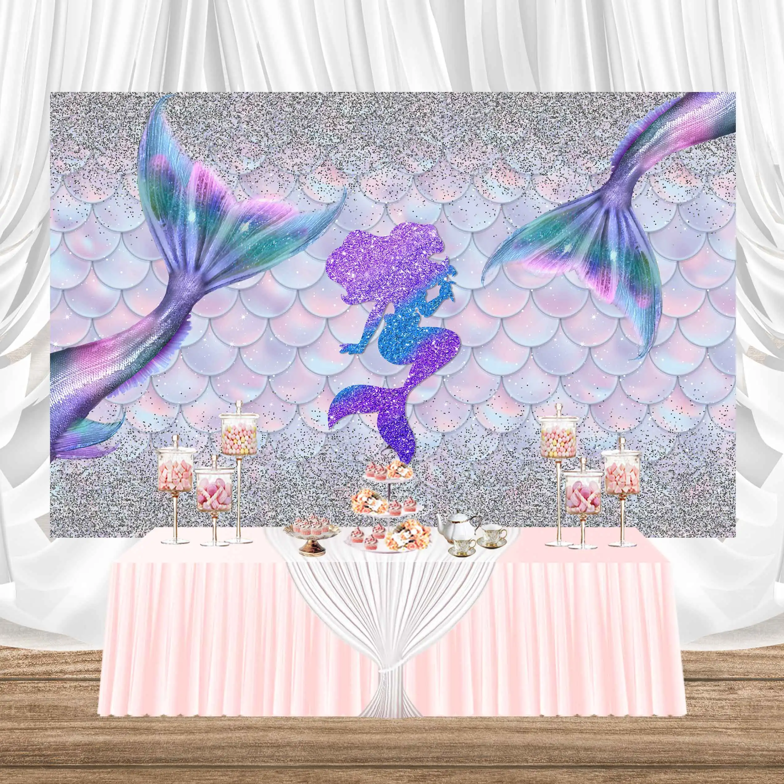 SeekPro Принцесса Девочка Русалка море Лето фотография на день рождения дети