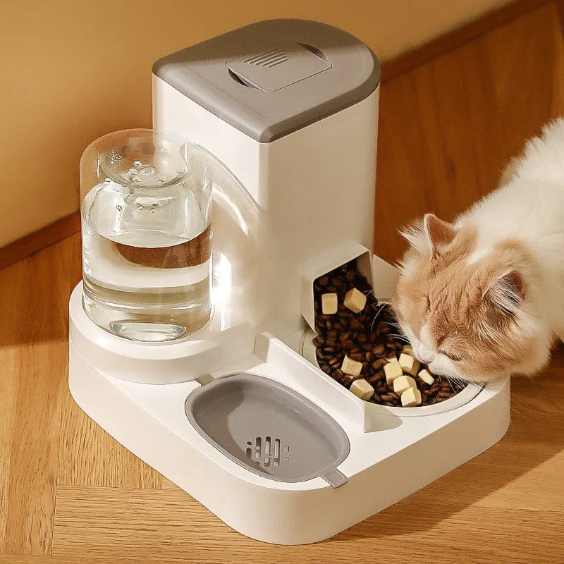 

OUZEY Large Capacity Automatic Dog Cat Feeder Water Dispenser Pet Cats Food Bowl Feeding And Irrigation Supplies Drinker For Cat