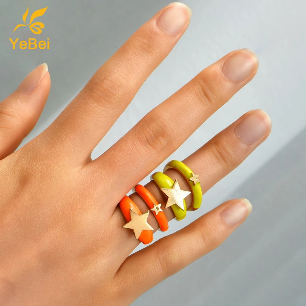 

4PCS Cute Rings Set Angel Sailor Moon Rose Gold Ring Korean Accessories Most Sold Novelties Vintage Free Shipping Offers