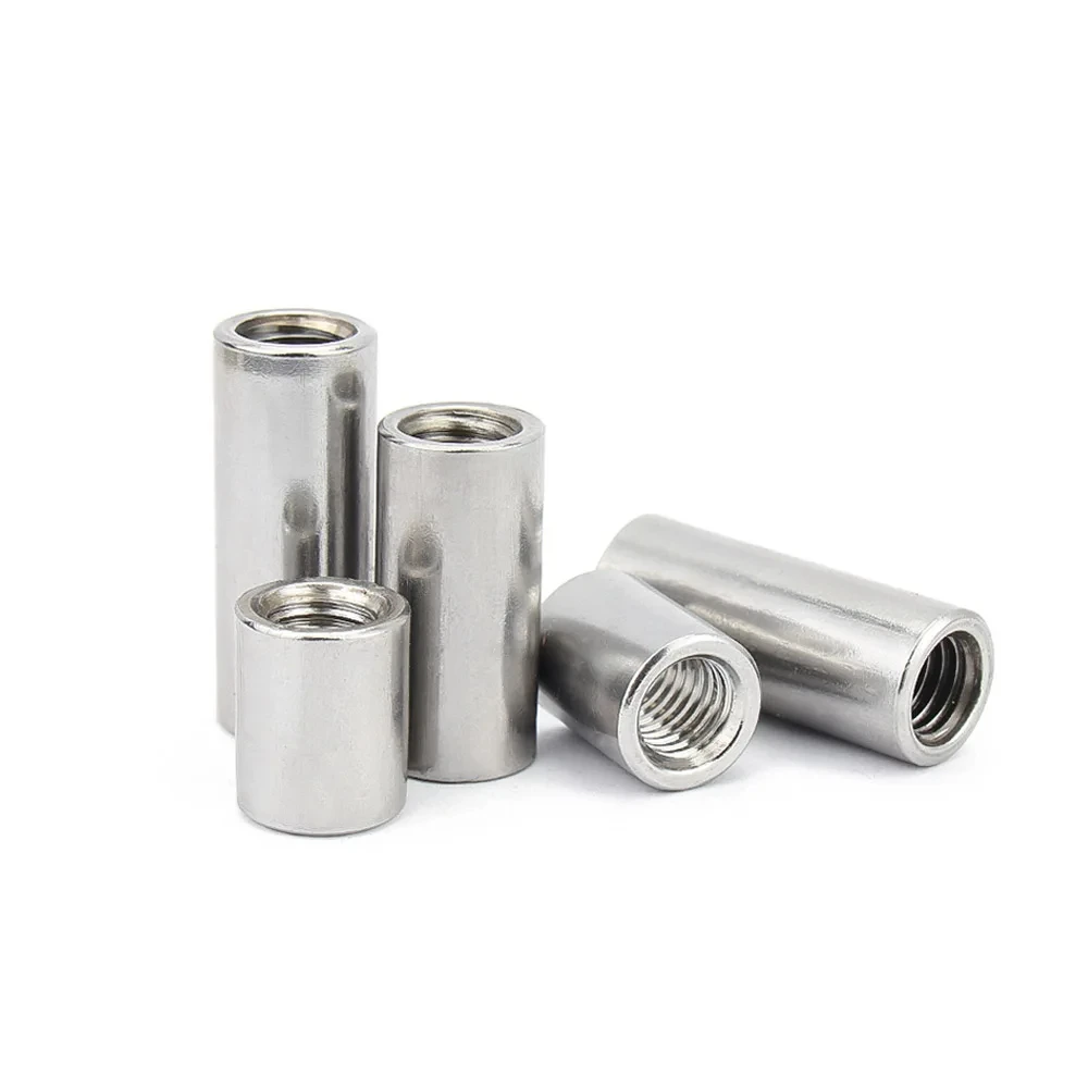 1/2/5 шт. Длинные круглые муфты из нержавеющей стали
