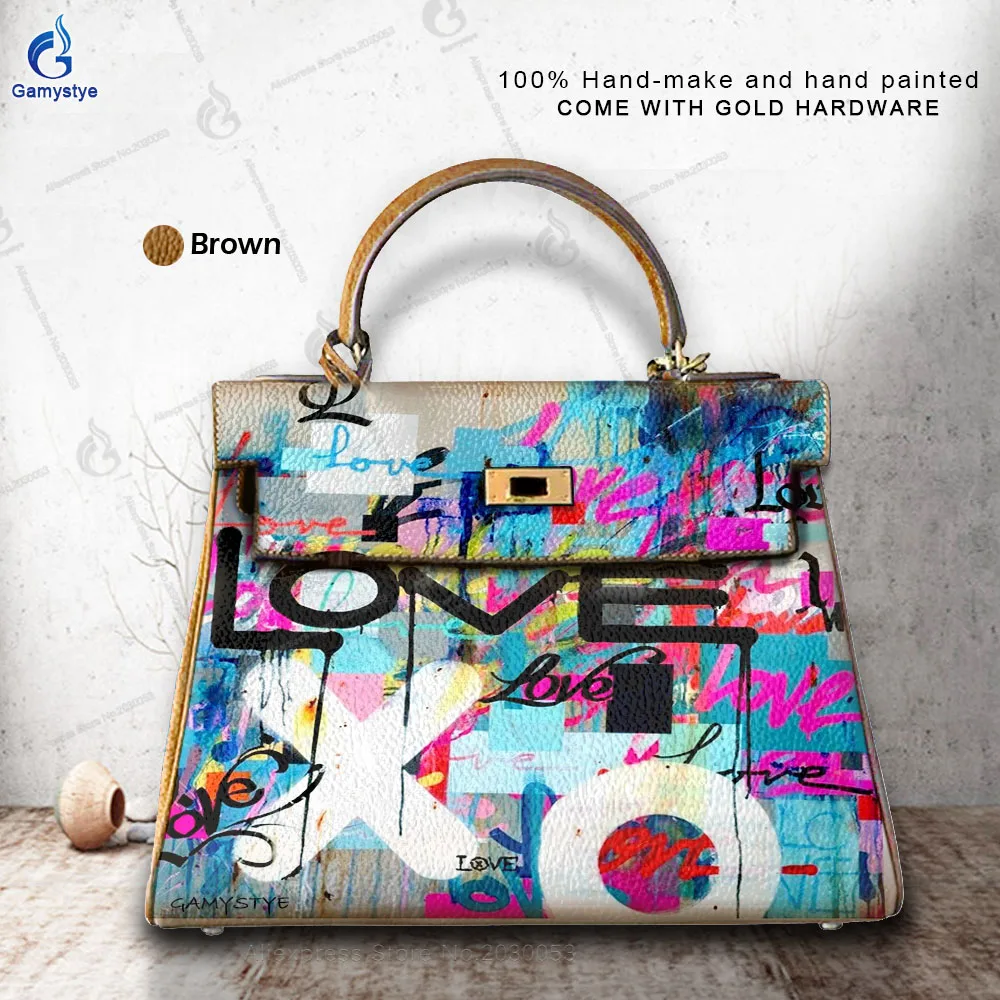 Женская сумка через плечо с принтом граффити