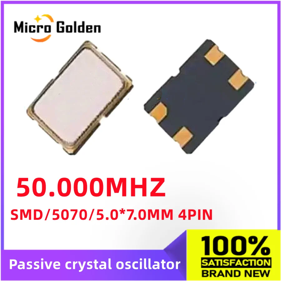 (10 шт.) 50 м 50 МГц 50,000 МГц 5070 7050 SMD пассивный кварцевый осциллятор 4 контакта 5,0*7,0 мм резонатор Crystal 7, 0 Х5, 0 мм 50,000 м