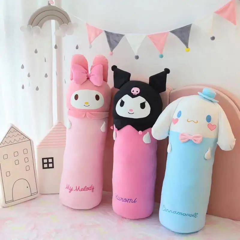 

Kawaii Sanrio Plush Large Pillow Mymelody Kuromi Cinnamoroll Accessories Cute Beauty Plushies Long Strip Girls Gift