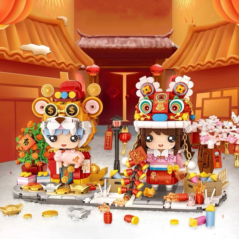 Ручные строительные блоки сделай сам LOZ1751 Money Dodo 1752 полная тигра красивая