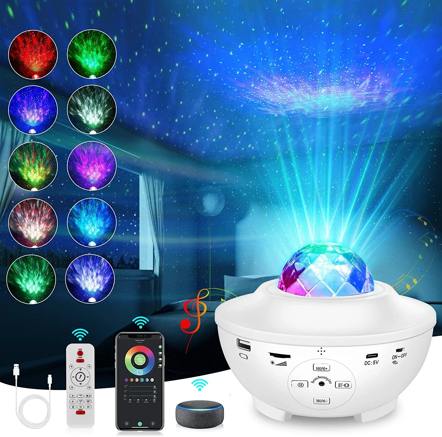 Starry Galaxy Projector Night Light LED 