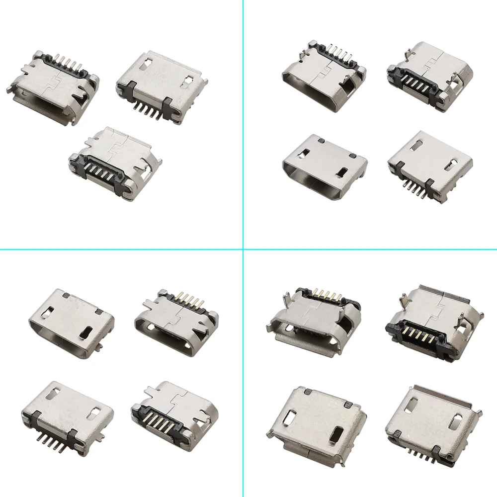 10 шт. 5 9 мм 5-контактный гнездовой разъем Micro USB Тип B SMD DIP гнездо для хвостовых