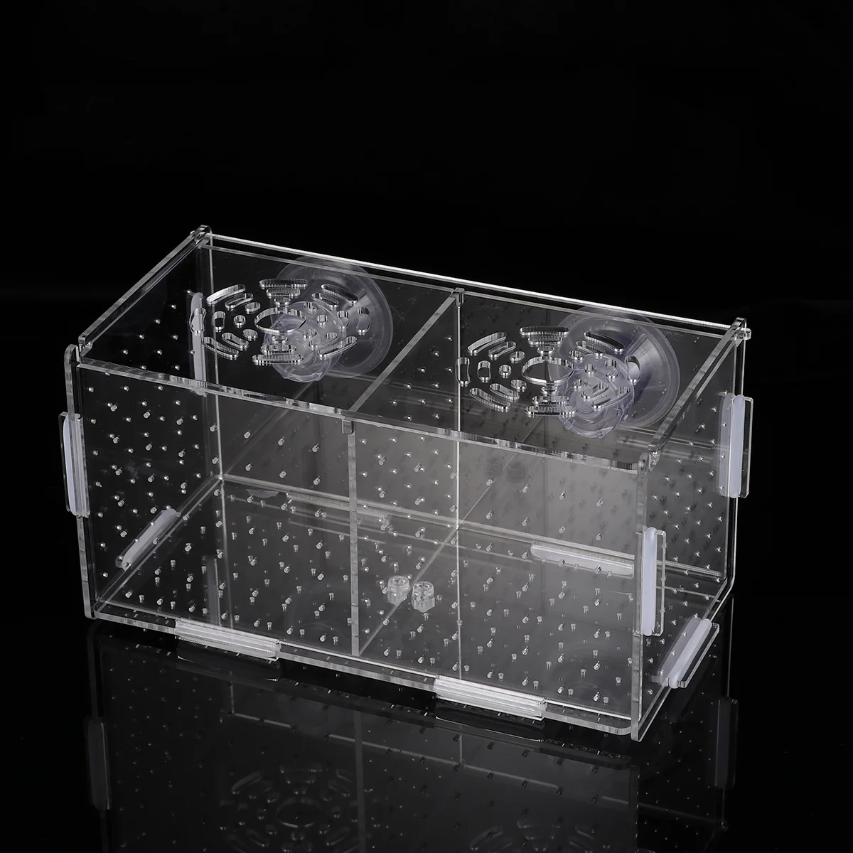 

Transparent Fish Tank Breeding Isolation Box Aquarium Incubator Hatching Boxes Multifunctional Acrylic Fish Tank Holder(Suction
