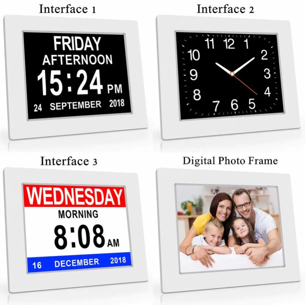 

LCD Digital Clock Dashboard Desk Electronic Clock For Desktop Home Office Silent Desk Time Display Clock Big Font Alarm Clock