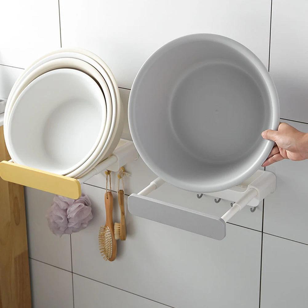 

Wash Basin Storage Rack Retractable Wall-mounted Kitchen Bathroom Storage Rack Multifunctional Punch Free Basin Shelf