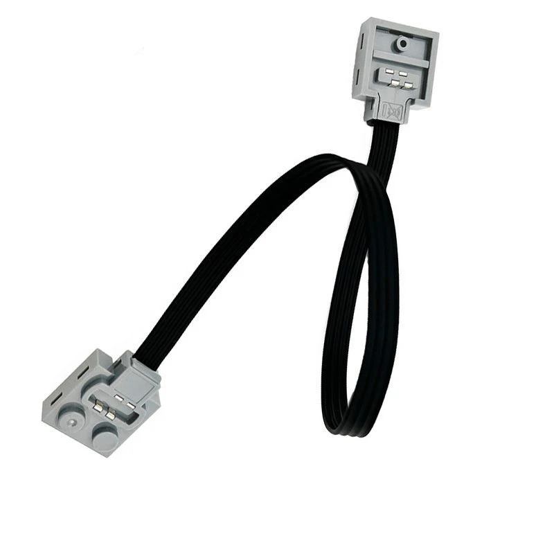 Фото 25-сантиметровый универсальный кабель питания Lego 9686 с двумя разъемами, механический соединительный кабель для мотора, удлинительный кабель для мотора №1