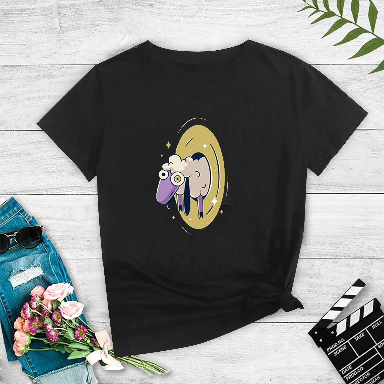 

Tops Polyester Round Neck Party Women