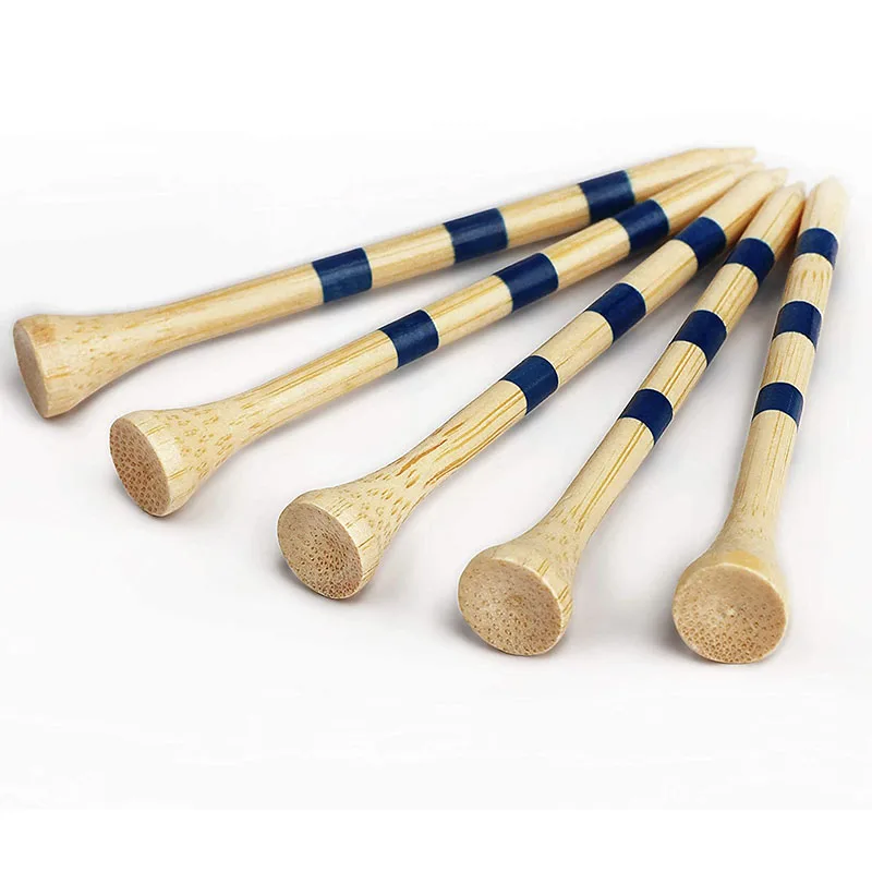 Package of 10 Tees Golf Tees 54mm Bamboo Tee Golf Balls Holder Available Stronger than Wood Tees Drop Ship