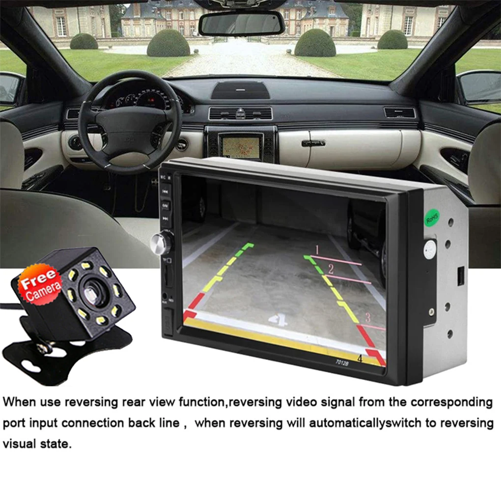 

Bluetooth-compatible Car MP5 87 5-108Mhz Radio Reversing Camera Double Din Touch Screen Navigation Multimedia Player