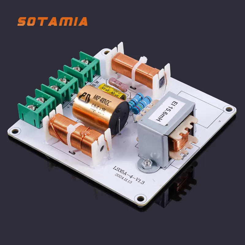 Фото SOTAMIA 200W LS3/5 Двухполосный кроссовер для динамиков, разделитель для твитеров и сабвуферов, устройство для воспроизведения музыки в помещении №1