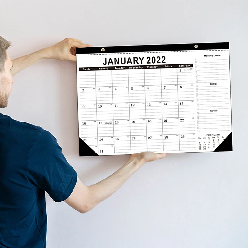 

2022 Wall Calendar Calendar Monthly Planner Agenda Wall Planner Schedule Daily Organizer