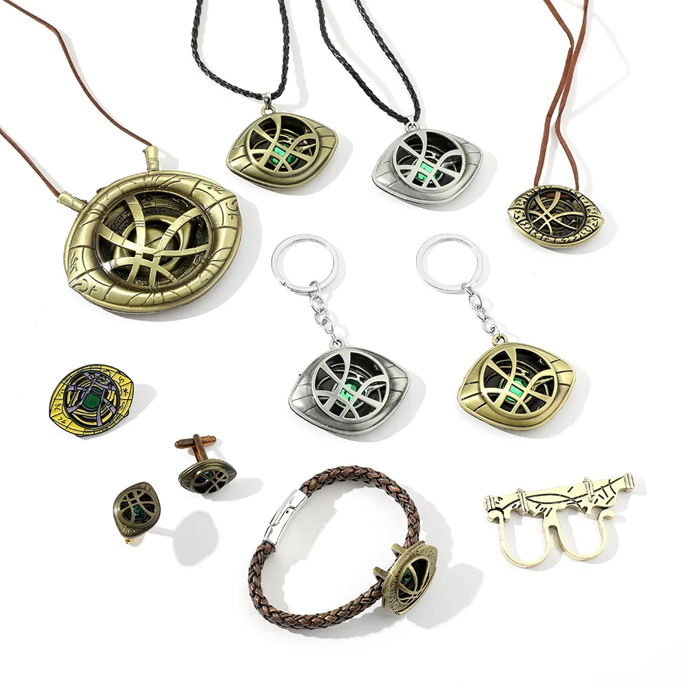 

MovieTV брелок в виде доктора странного очков камни бесконечности Бронзовый глаз агато ожерелье браслет фигурка кулон детские подарки