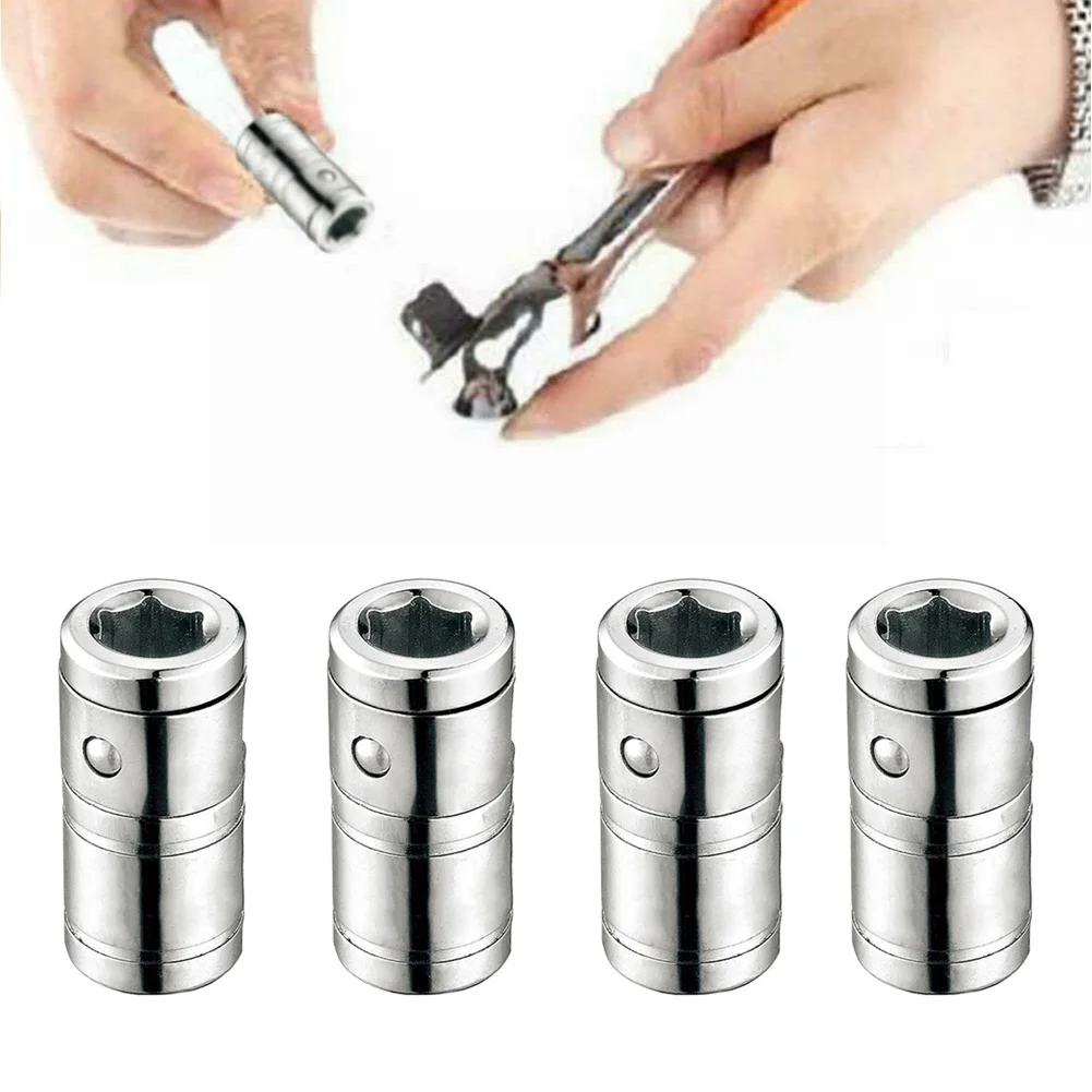 

Ratchet Socket Adapter 1/4" Square Drive To 1/4" Hex Socket Bits Converter Bit Holder 1/4 Screwdriver Bit Adapter