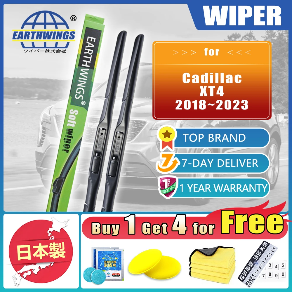 

For Cadillac XT4 2018~2023 2022 2021 2020 2019 Front Rear Wiper Blade Brushes Cleaning Windshield Windscreen Accessories Washer