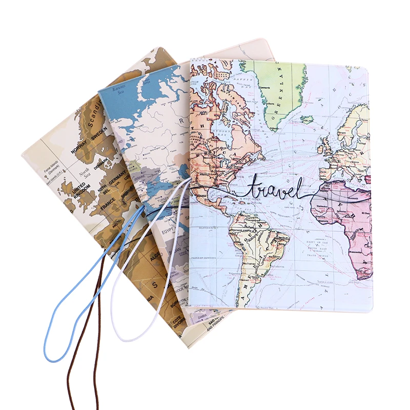 

1PC Portable World Map Travel Passport Cover Holder Wallet Bag ID Card Address Holder Airline Ticket Passport Holder