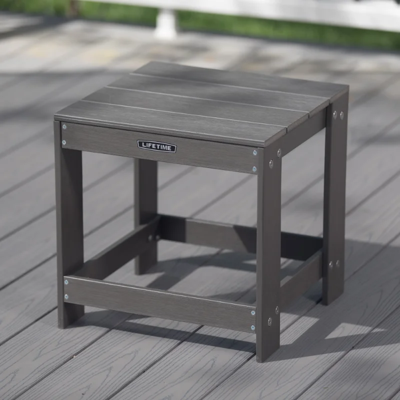 

#Lifetime Adirondack Table Harbor Gray, 60292