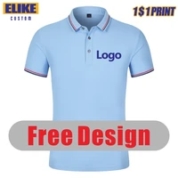 elike new polo shirt custom logo causal embroidery personal company brand print men and women clothing 9 colors summer tops s 4x